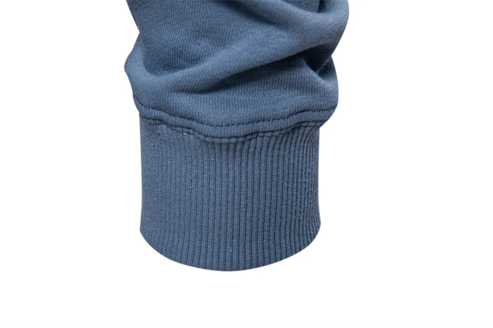 Men's Cotton-Blend Crew Neck Solid Colour Sweatshirts Pullover Casual Sport Sweatshirt for Men