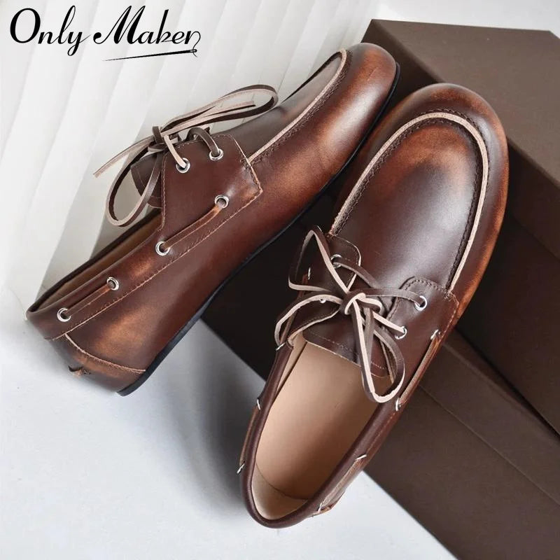Women Flats Round Toe Butterfly-knot Strap Retro Elegant Slip On Daily Comfort Casual Loafers Flats