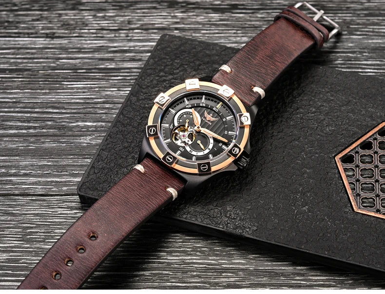 Yelang V1024 Men Brand Watches 44mm Japan Miyota 82S7 Automatic movement Luminous Men 100m Water-Resistant Watch Military Style