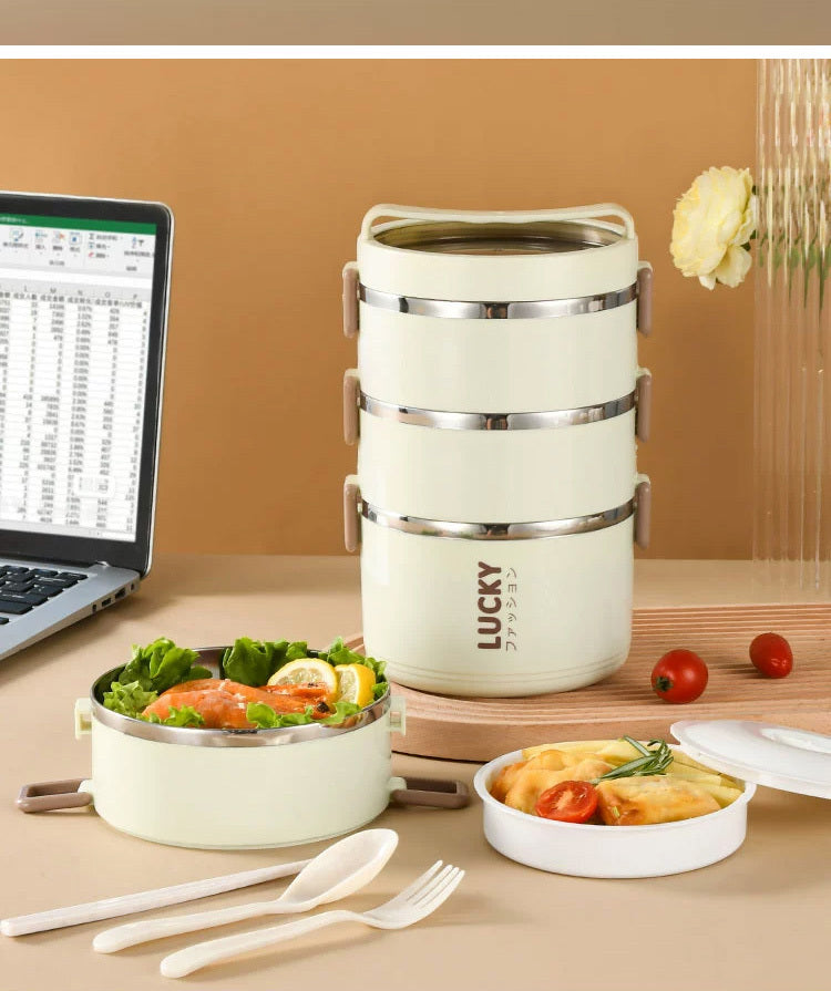 Stainless Steel Insulated Lunchbox Multi-Layer Bento Box Leakproof Lunchbox Insulated Lunch Container