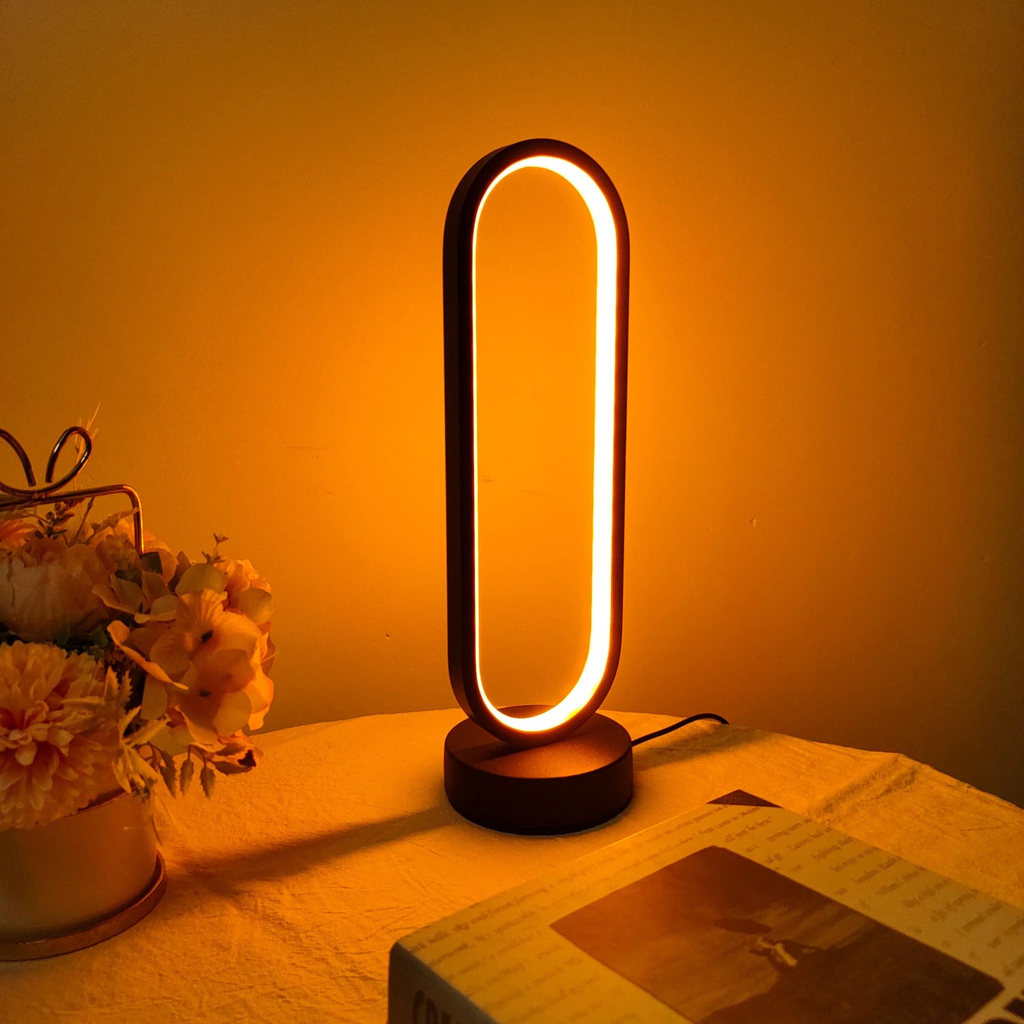 1 ST Lamp slaapkamer Ringlamp Woonkamer Driekleurige Dimbare Bedlamp LED Nachtlampje