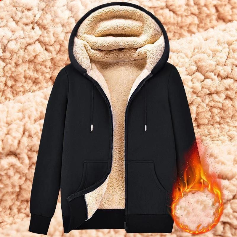 Herren Winterjacke mit Reißverschluss und Kapuze, warm, stylisch, winddicht, langer Mantel, klassische Parkas, lässige Herrenoberteile