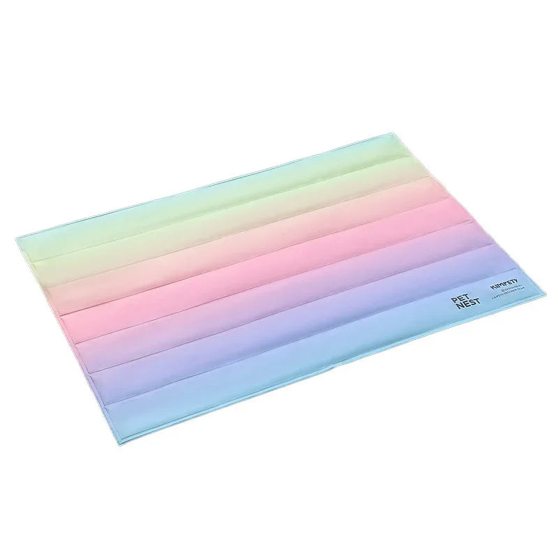30*40cm Groothandel Kleurrijke Regenboog IJsmat Hondenbed Huisdiermat voor Katten en Honden