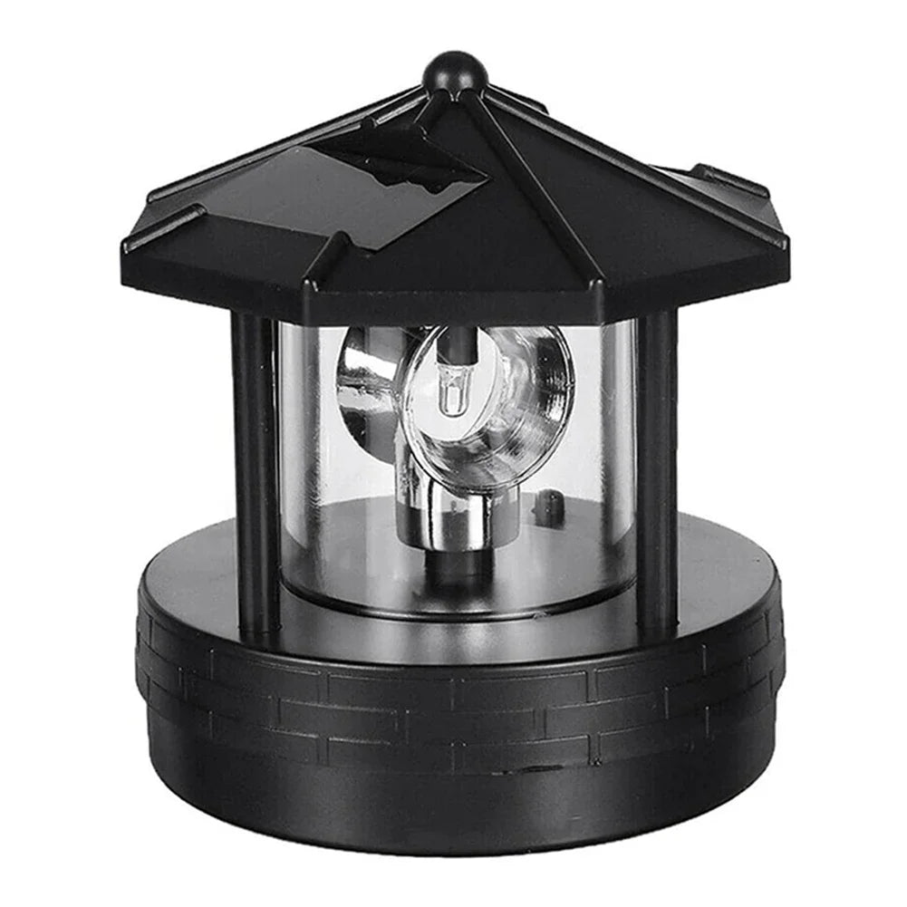 LED Solar Lighthouse Outdoor Garden Waterproof Street Lamp 360-Degree Rotating Landscape Light Garden Lawn Lamp Home Decor