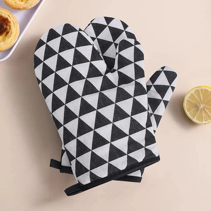2 stuks warmte-isolerende handschoenen, hittebestendige magnetronhandschoenen en hittebestendige keuken- en ovenwanten voor