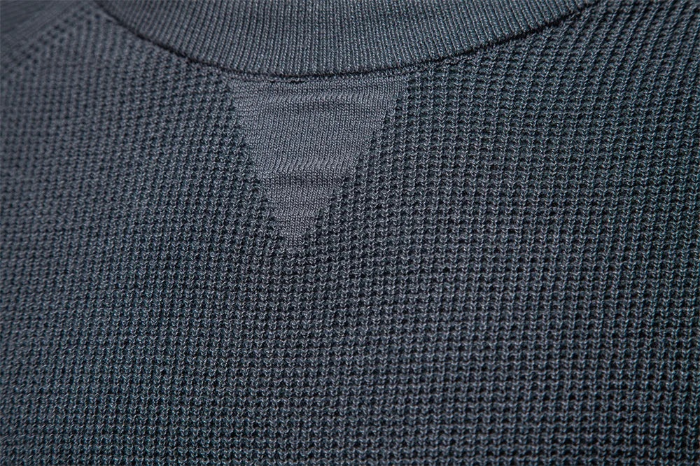 2025 Men's Henley Collar Polo Shirt Solid Colour Long Sleeve Premium Brand Design For Men