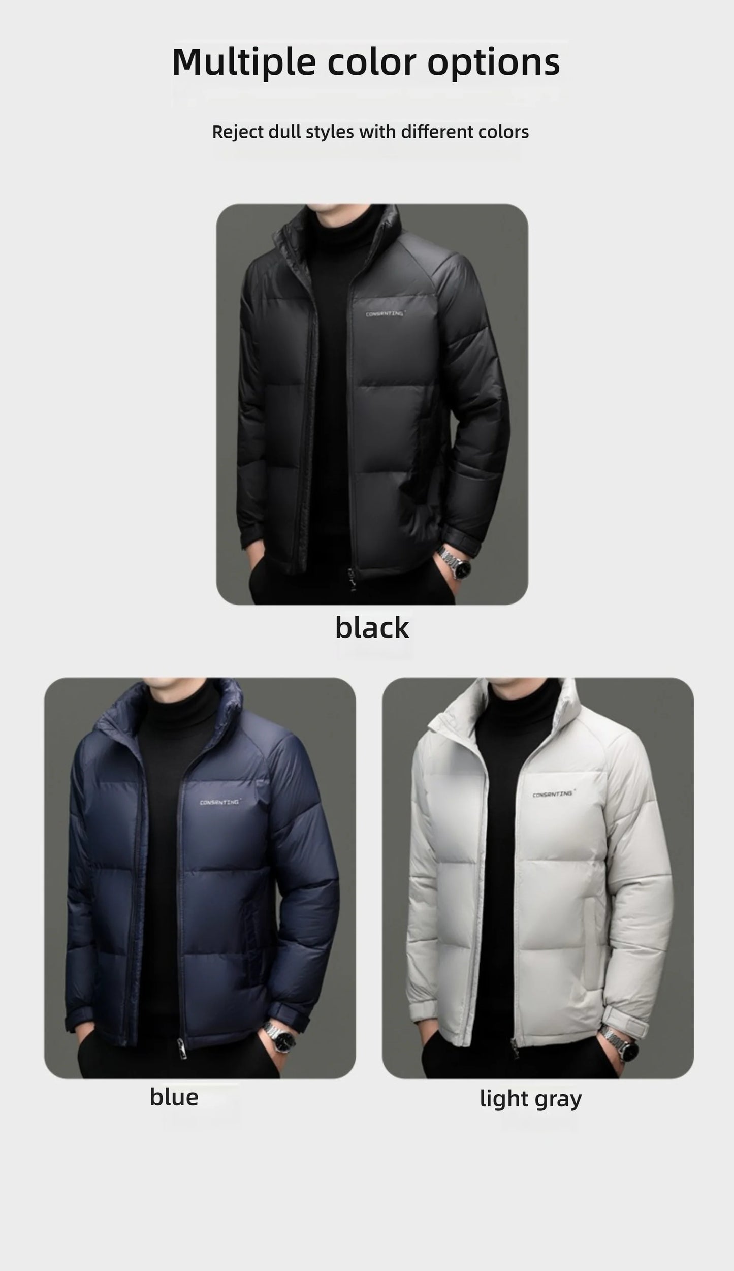 Men's Top Grade Designer Brand Parka Jacket, Casual Fashion Hooded Cropped Windbreaker, and Quilted Puffer Male Coats