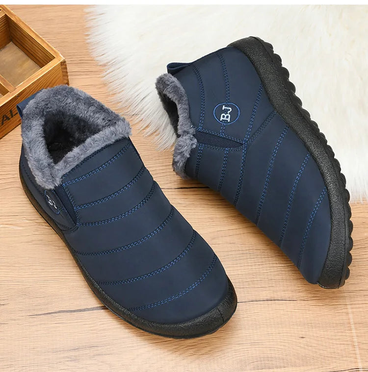 Unisex Snow Warm Boots Slip-On Winter Shoes Fashion Shoes Waterproof Ankle Work Boots For Men & Women