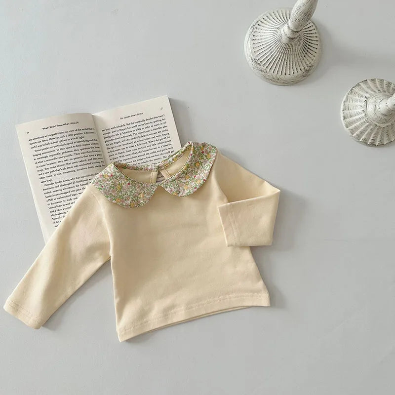 New Spring Baby Shirt Girls Cute Floral Blouse Toddler Outwear Clothes Infant Tops 0-2Y Girls