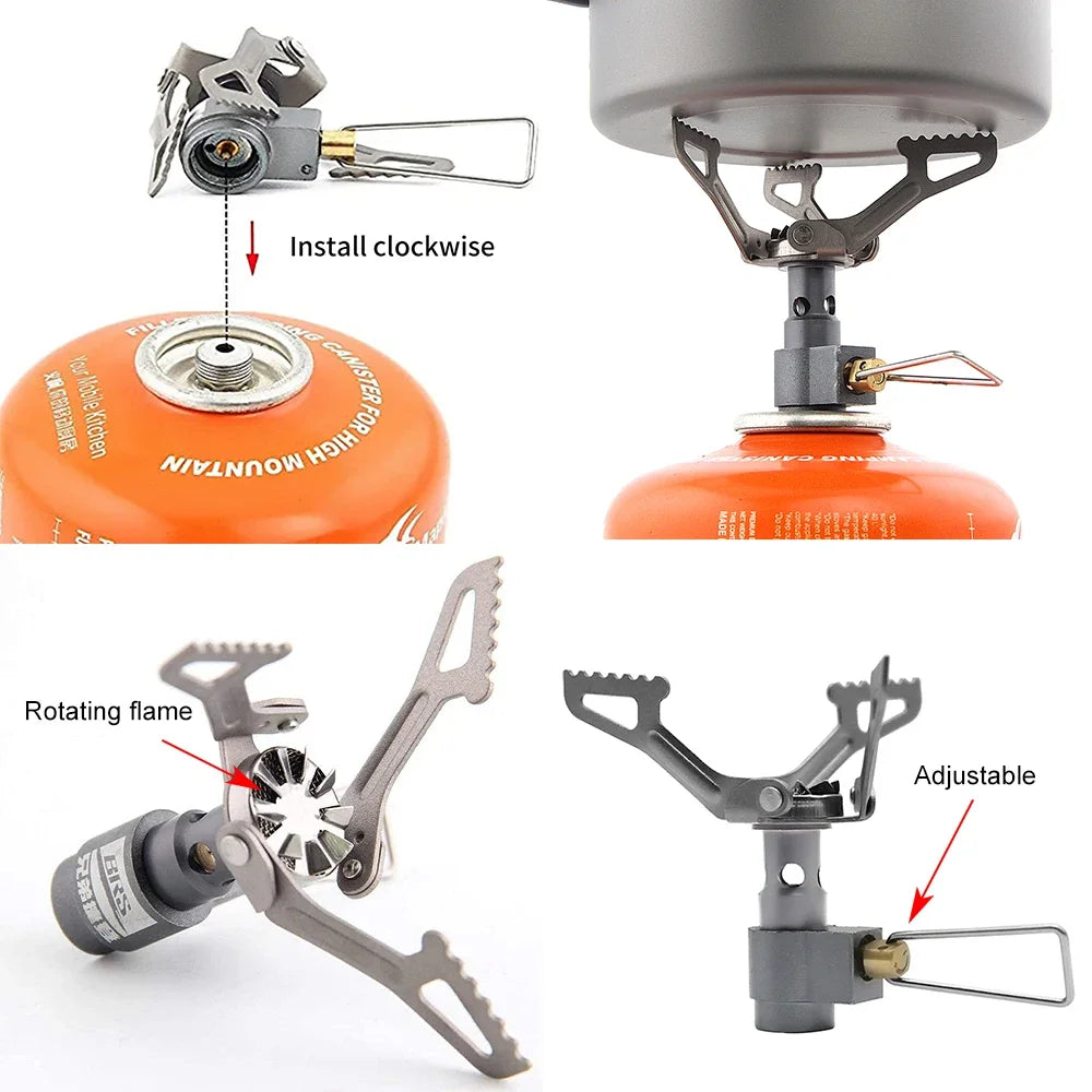 BRS 3000T Titanium Gas Stove Ultralight Camping Mini Stove Backpacking Portable Burner Survival Furnace 25g