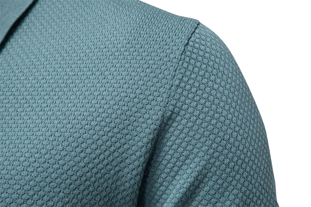 Men's Summer Breathable Polo Shirt Short Sleeve Solid Colour Casual Polo Shirts for Men Lightweight Stretch Polo 