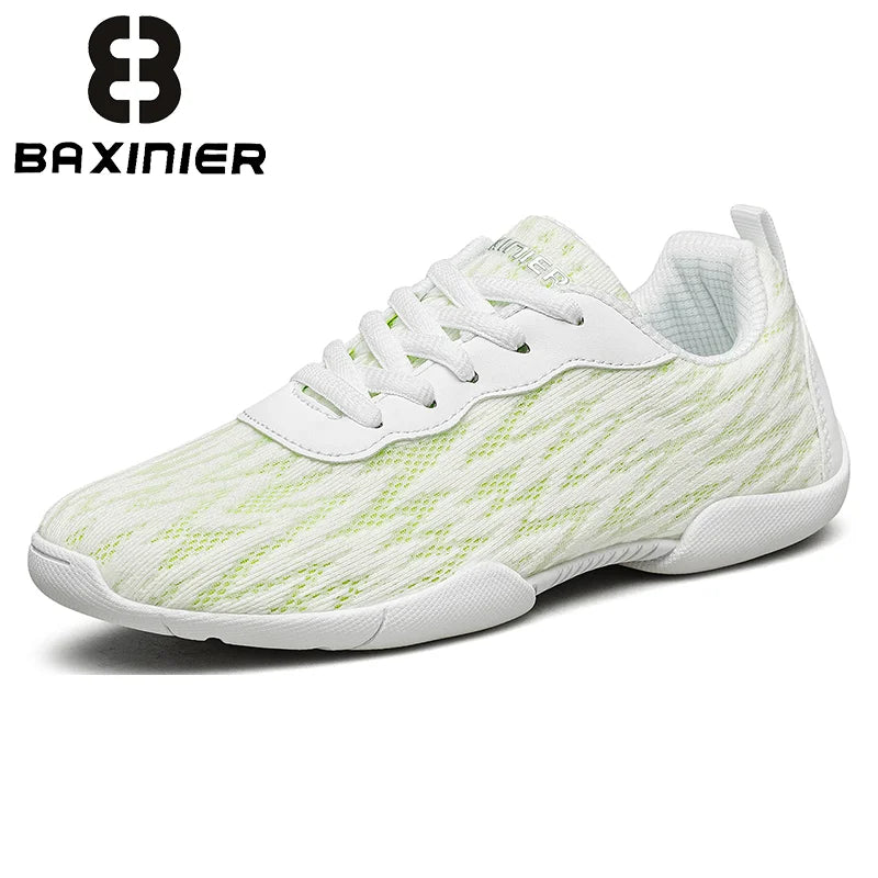 White Cheerleading Dancing Sneakers for Youth Girls Lightweight Perfect for Athletic Training Tennis Walking and Cheer
