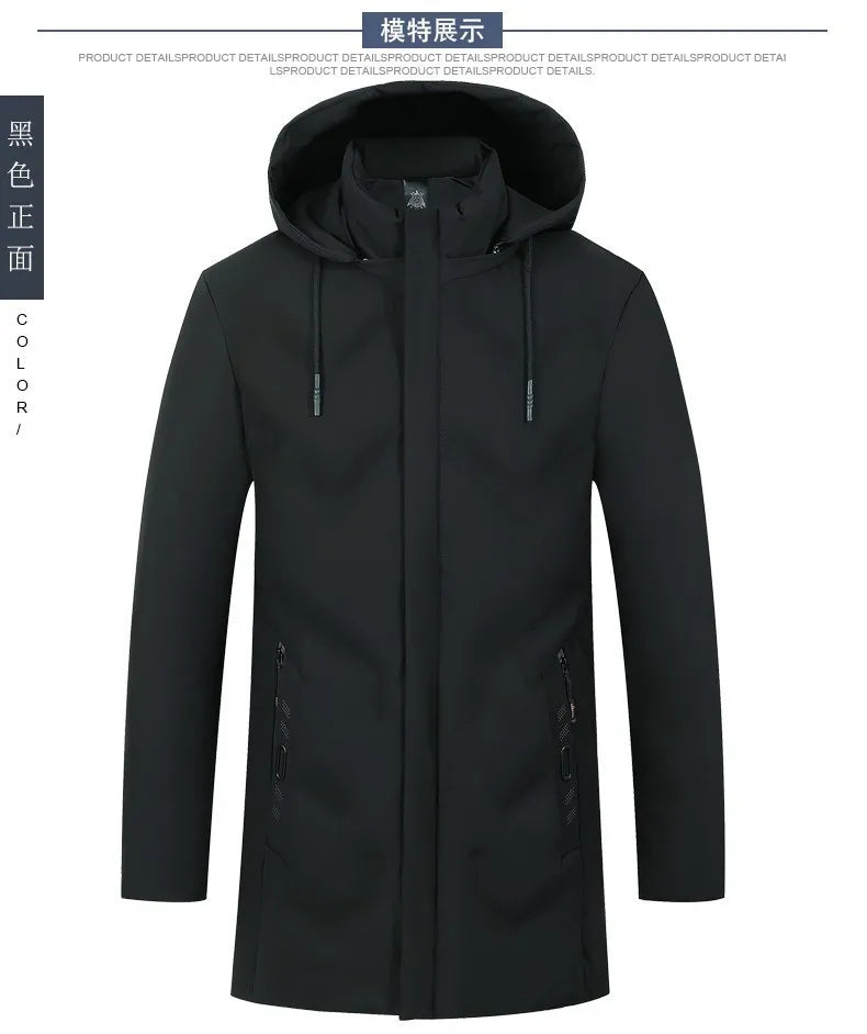 Men's Top Grade Designer Brand, Parka Jacket Cropped Thick Casual Fashion, Hooded Windbreaker, and Quilted Bubble Male Coats