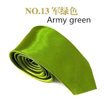35 kleuren Nieuwe stijlvolle 5 cm smalle effen stropdas voor heren. U kiest kleuren. Mode-uniform stropdas.