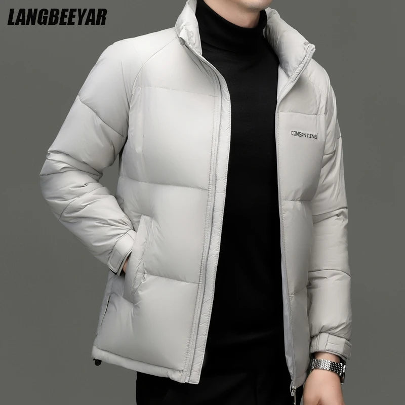 Men's Top Grade Designer Brand Parka Jacket, Casual Fashion Hooded Cropped Windbreaker, and Quilted Puffer Male Coats