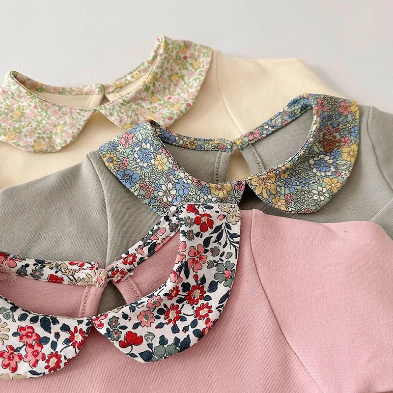 New Spring Baby Shirt Girls Cute Floral Blouse Toddler Outwear Clothes Infant Tops 0-2Y Girls