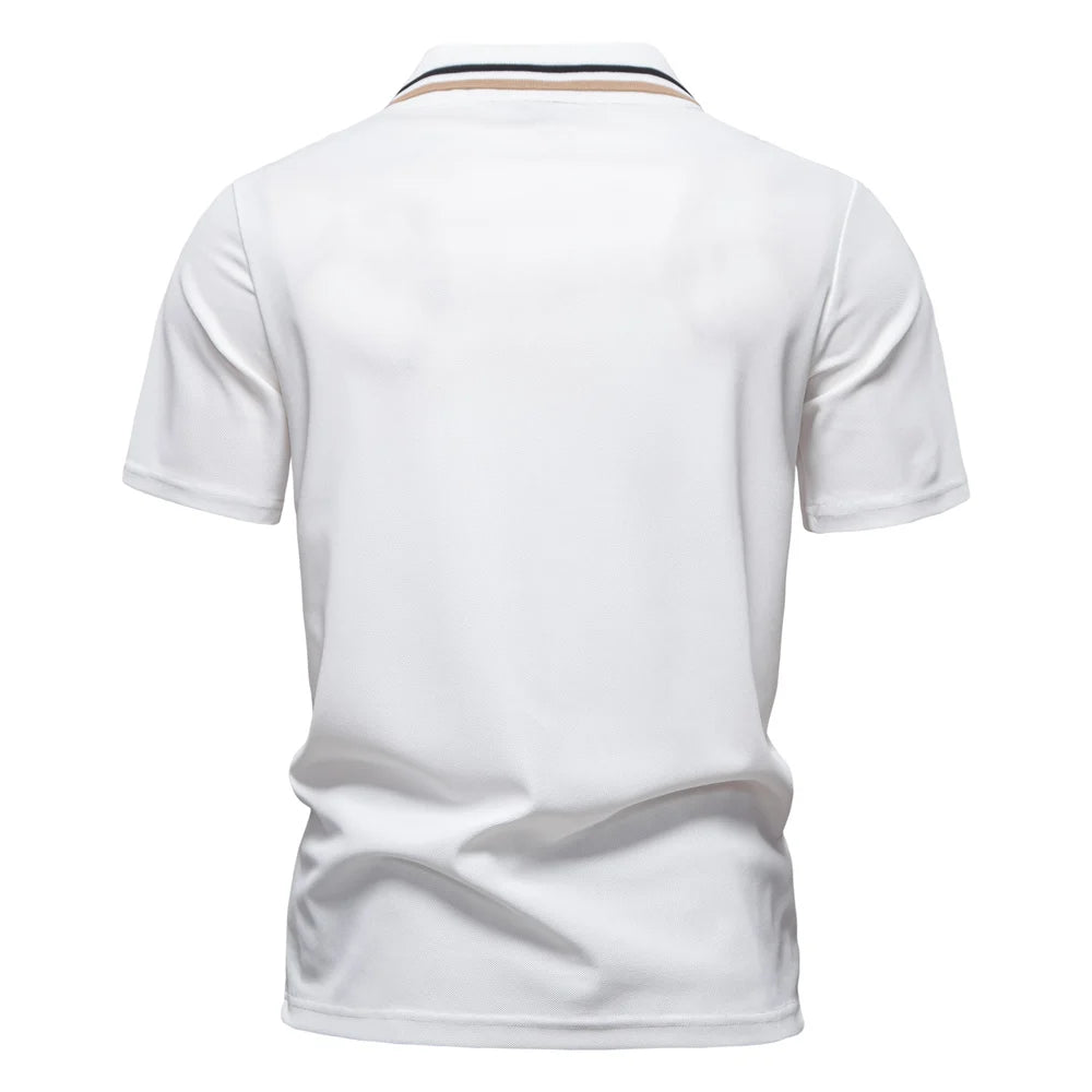 2025 Men's Polos Solid Color Classic Polo Shirt Men Short Sleeve Top Quality Casual Business Social Polo Men With Pocket