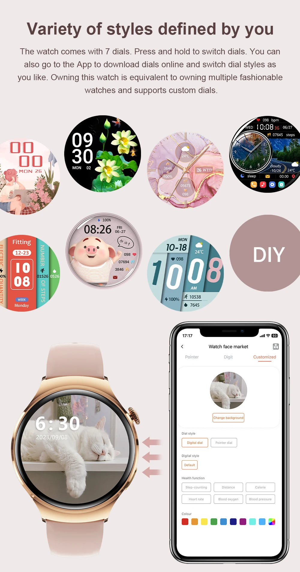 2025 Nieuwe damesmode smartwatch AMOLED HD-scherm GPS Sport hartslag Bluetooth-oproep Waterdicht outdoor smartwatch voor vrouwen