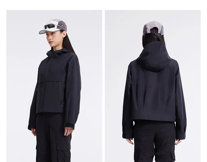 Women's Korean Short Windbreaker Jacket, Spring & Autumn Female Loose Fitting Tops Coat, Solid Colour Outerwear For Ladies