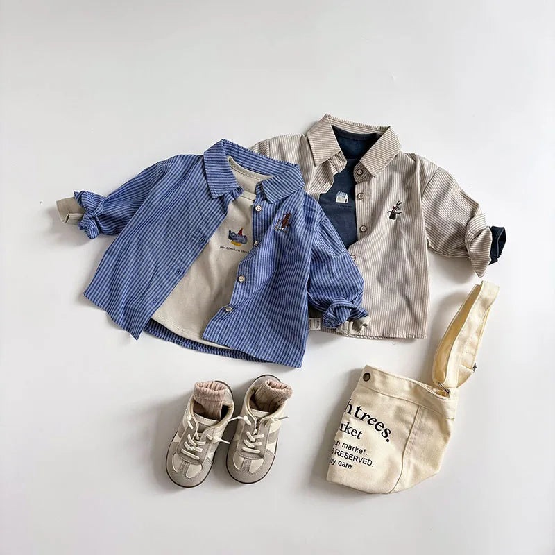 New Spring Kids Thin Style T-shirt Children Cartoon Animal Undershirts Girls Boys Outwear Tops 1-5T Unisex