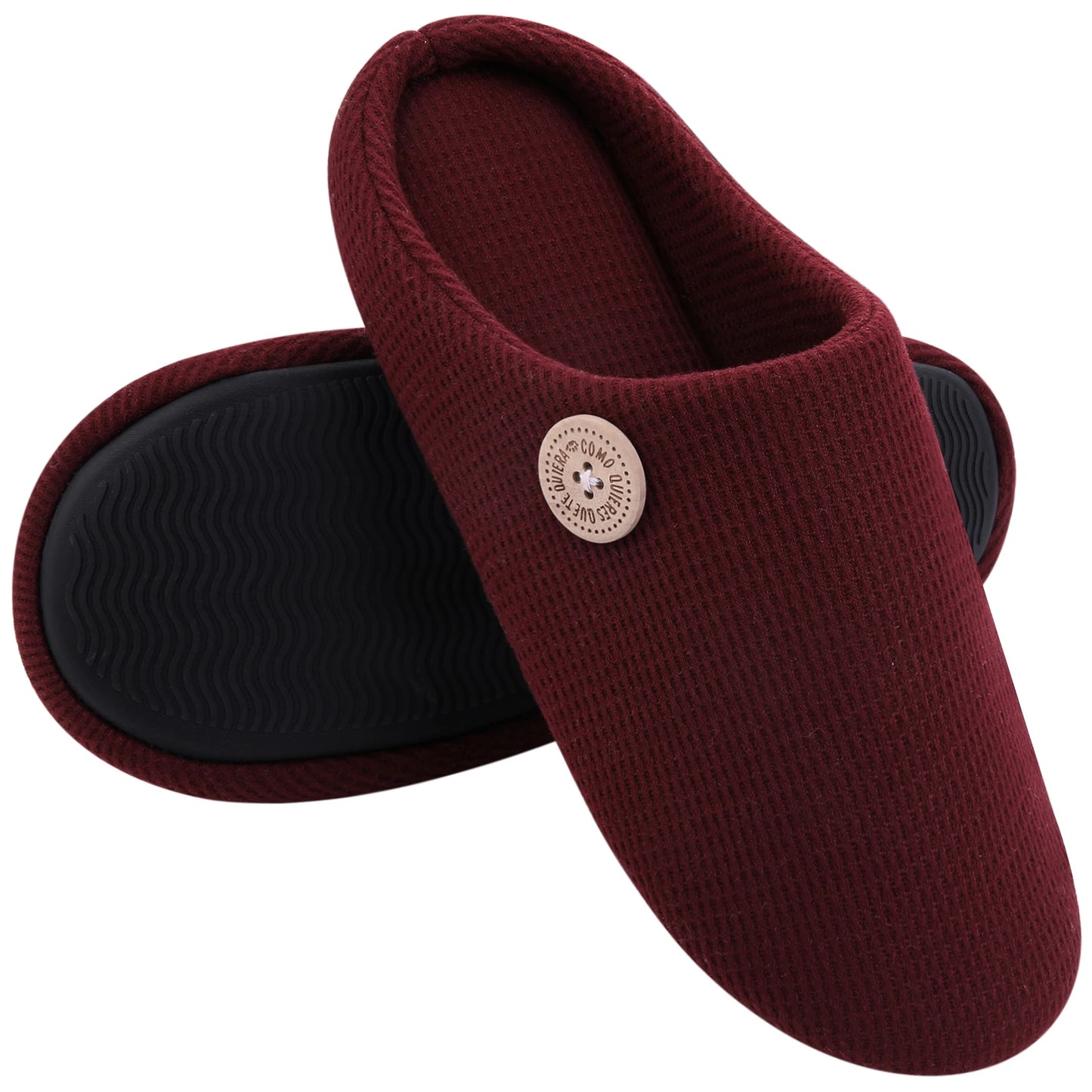 Women's Warm Fur Slippers With Soft Memory Foam Ladies' Plush Flat Indoor Shoes With Non-Slip Fluffy Cotton Fuzzy Slides