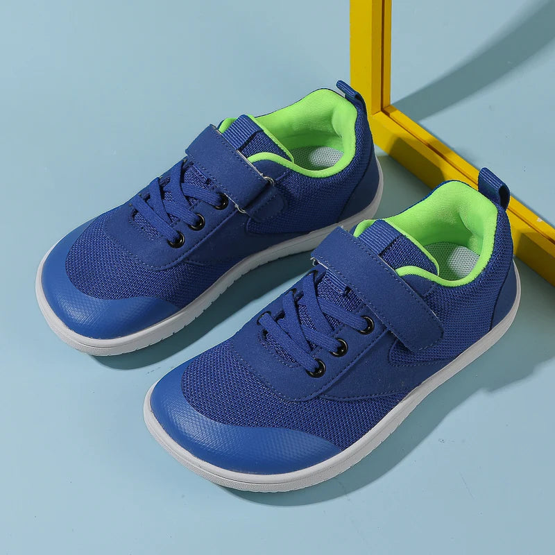 Boys Girls Wide Toe Barefoot Sneakers Minimalist Lightweight Non Slip Kids Walking Skate Shoes Comfortable Breathable Soft