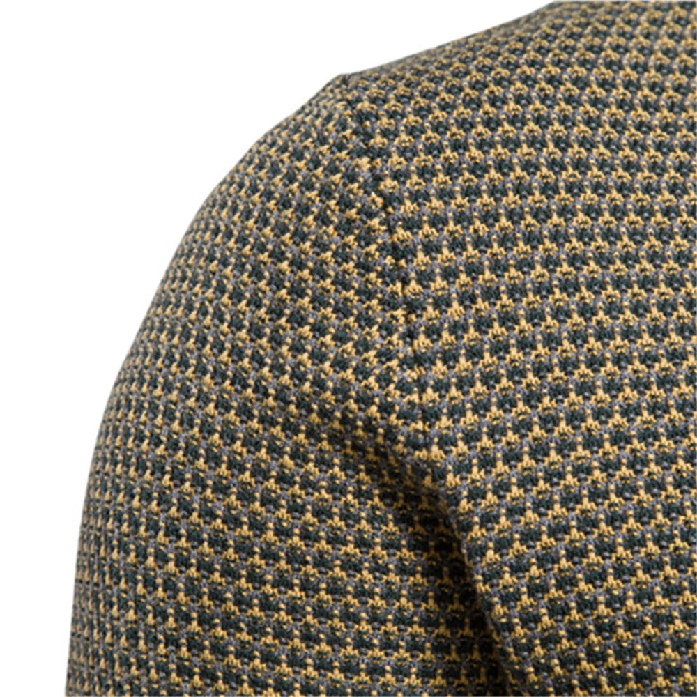 Men's Cotton Spliced Pullovers Sweater Casual Warm O-neck Quality Men's Knitted Sweater Winter Fashion Sweaters for Men