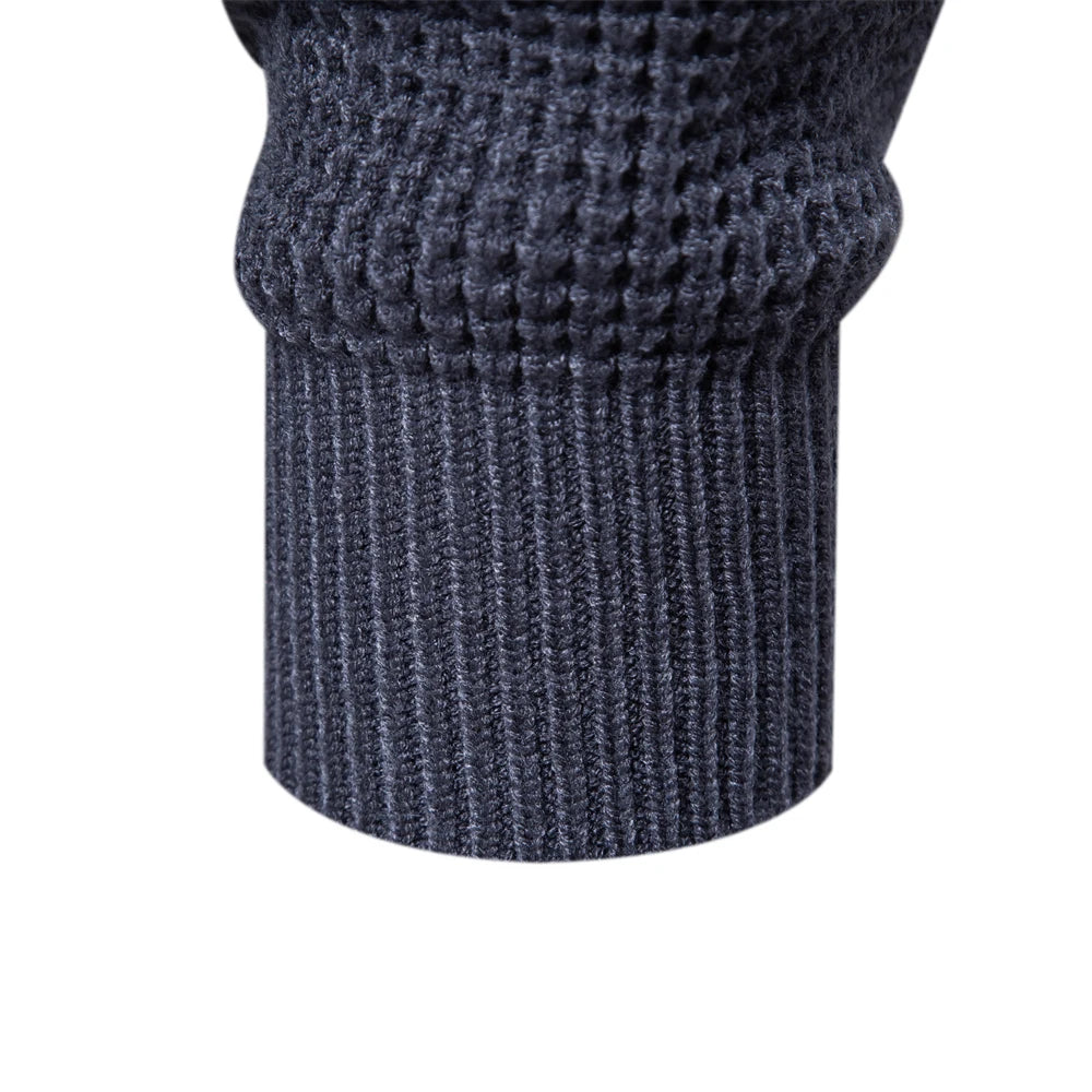 Warm Men's Pullovers Sweater For Autumn and Winter With Solid Colour and Soft Material Casual Classic Sweater For Men