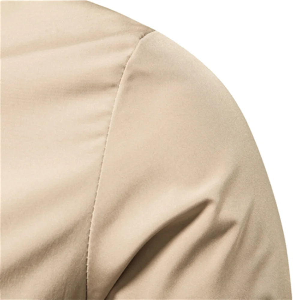 Solid Colour Bomber Jacket Men's Casual Slim Fit Baseball Jackets Autumn Fashion High Quality Jackets for Men