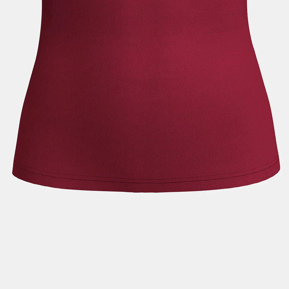 Women's T-Shirts Autumn Slim French Red Long Sleeve High-Neck Ruffle Regular Casual T-Shirts