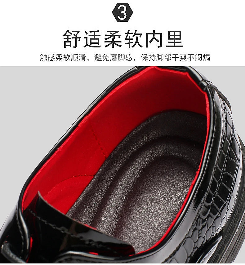 Fashion Mens Formal Dress Shoes Red White Male Business Office Men Oxfords Luxury Brand Wedding Shoes