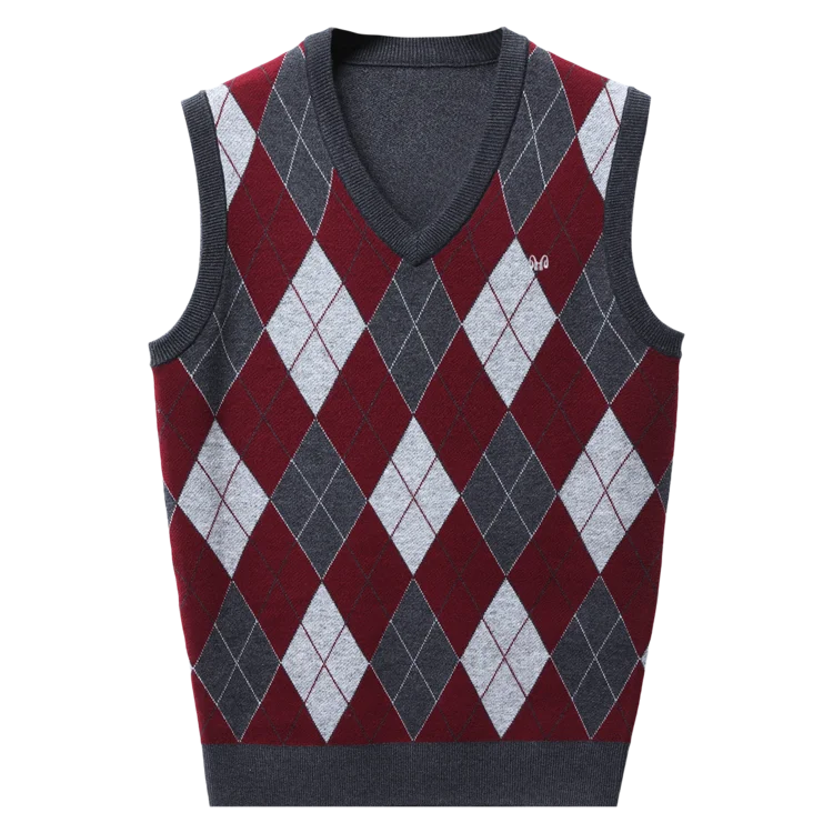 Unisex Autumn and Winter Warm Vest, Stylish Slim-Fit V-neck Sweater Stretch Suitable For Students S-3XL