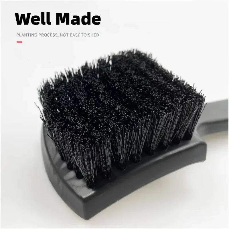 Motorcycle Tire Rim Brush Wheel Hub Cleaning Brushes Motorcycle Wheels Detailing Accessories Black White Tire Washing Tool