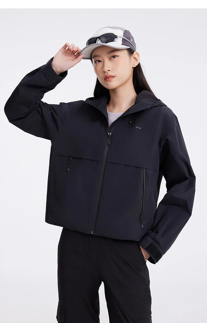 Women's Korean Short Windbreaker Jacket, Spring & Autumn Female Loose Fitting Tops Coat, Solid Colour Outerwear For Ladies
