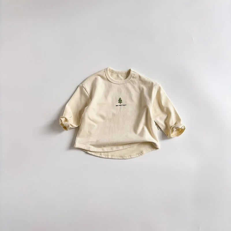 New Spring Kids Thin Style T-shirt Children Cartoon Animal Undershirts Girls Boys Outwear Tops 1-5T Unisex