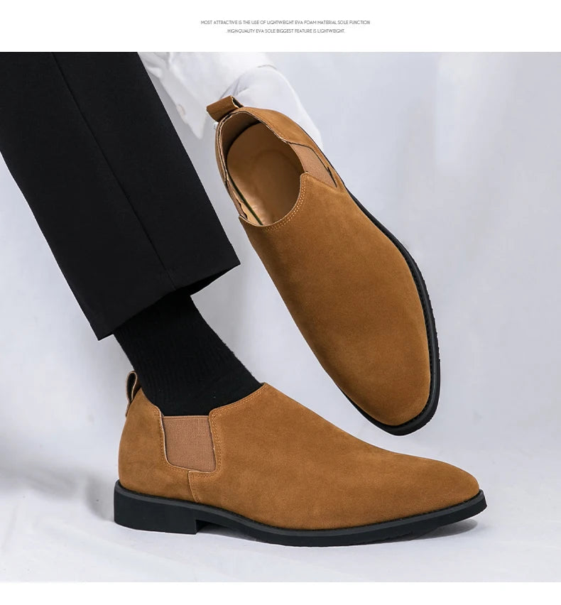 Plus Size 47 48 Men Outdoor Dress Walking Shoes Suede Leather Male Formal Business Oxford Gentleman British Chelsea Shoes