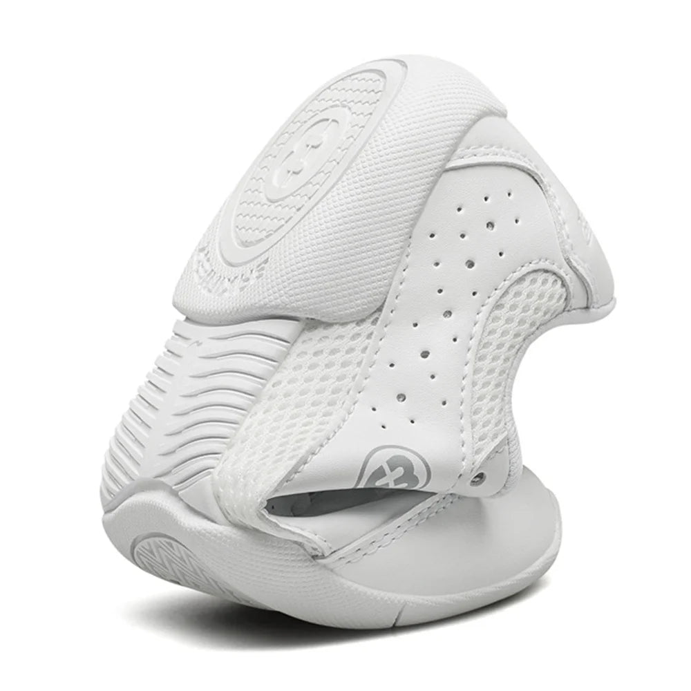Girls White Cheerleading Shoes Lightweight Youth Cheer Competition Sneakers Kids Breathable Training Dance Tennis Shoes