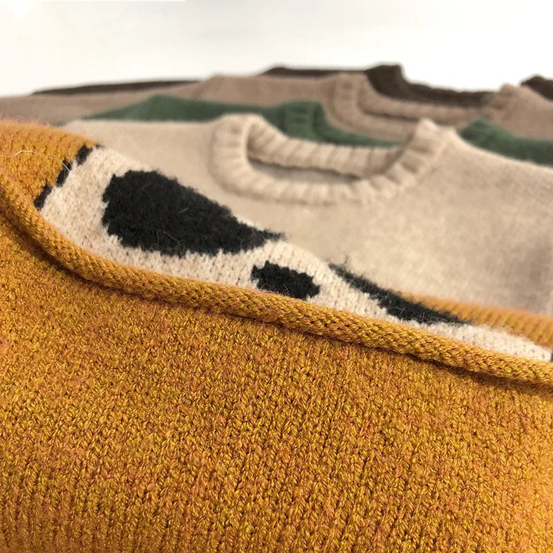 Kids Baby Clothes Sweaters Pullover Cartoon Boys Girls Knitwear Korean Style Children Infant Pullover Outwear 1-6Y Unisex
