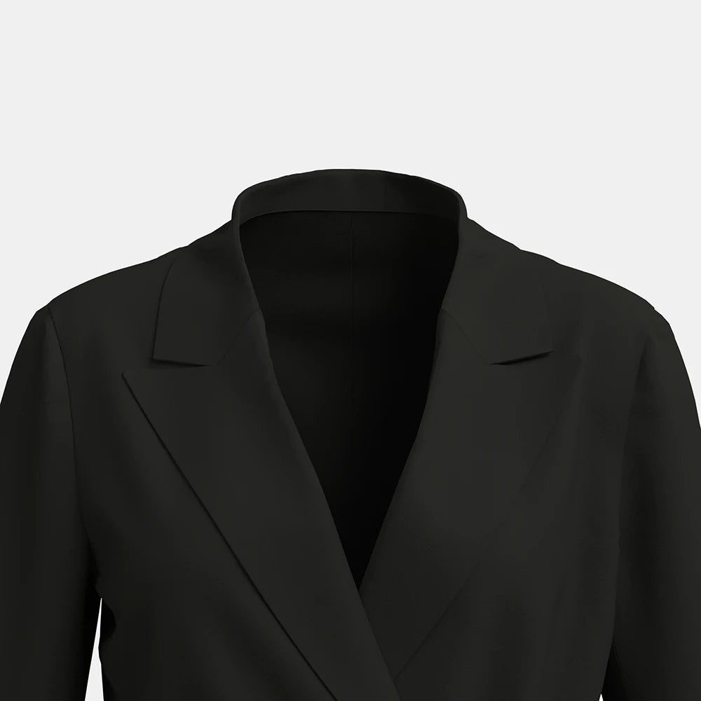 Damesblazers All Season Fashion Decent Button Lange Mouw Sjaalkraag Kantoordamesblazers