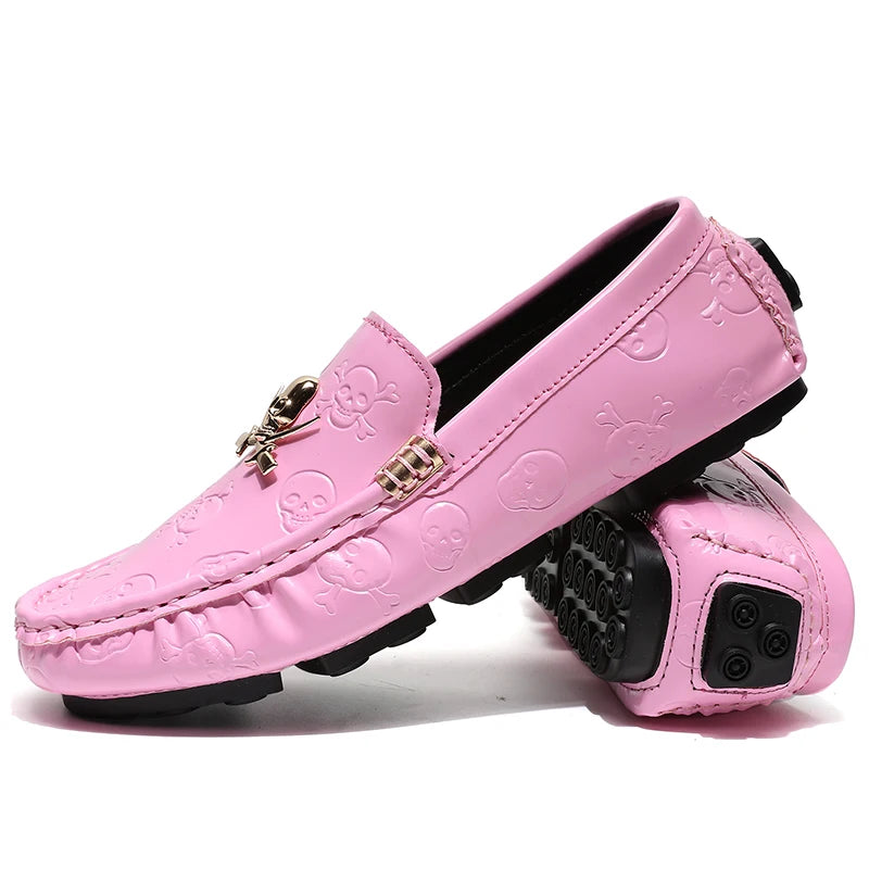 Stylish Mens Big Size 38-48 Dress Formal Wedding Shoes Pink Male Popular Groom Walking Loafers Designer Gentleman Casual Shoes
