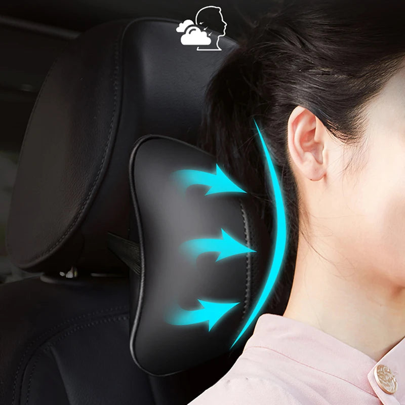 1Pcs Car Seat Headrest Auto Logo Neck Pillow For Audi Sline A1 A3 A4 A6 C7 A5 B8 B7 A7 A8 B9 B6 C6 Q2 Q3 Q5 Q7 Q8 TT S3 S4 S7 S8