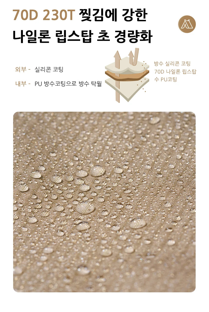 Camping Tent Commander Dome Tent Shelter Waterproof Windproof Ultra-light 70D Nylon 160/185/245CM