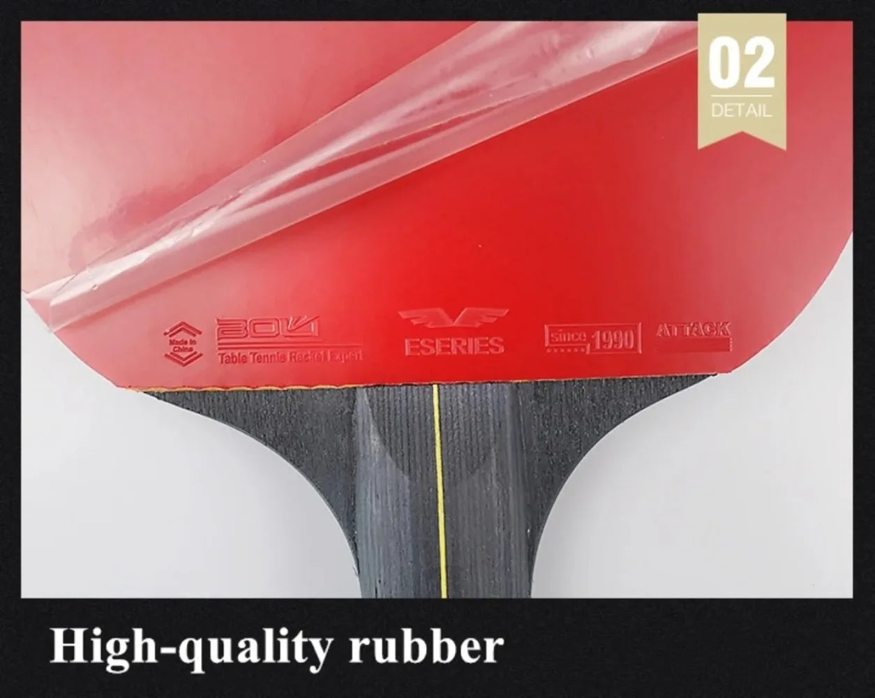 5/6 Star Tafeltennisracket 2PCS Professionele Ping Pong Racket Set Pimples-in Rubber Hoge Kwaliteit Blade Bat Paddle met Tas