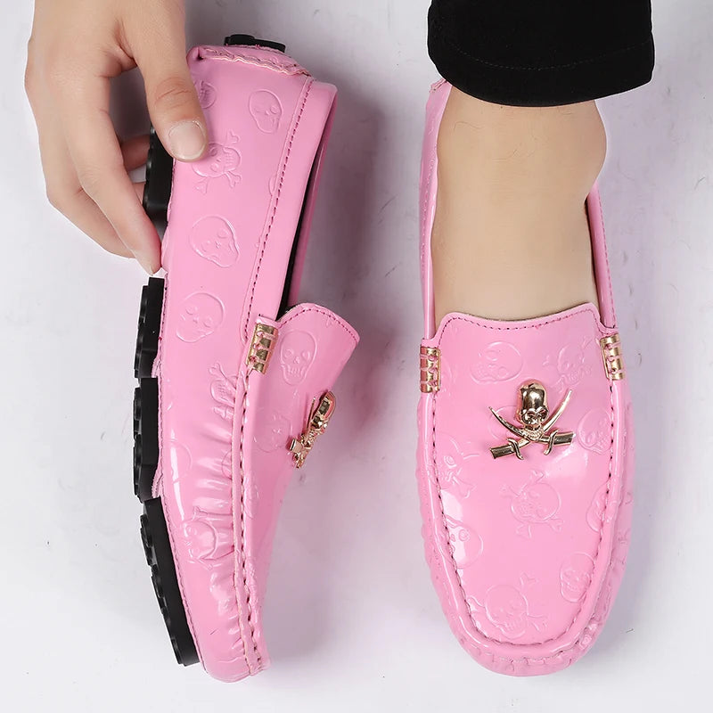 Luxury Style Male Formal Wedding Shoes Slip-on Men Pink Fashionable Casual Moccasins Shoes Big Size 47 48 Adult Party Shoes