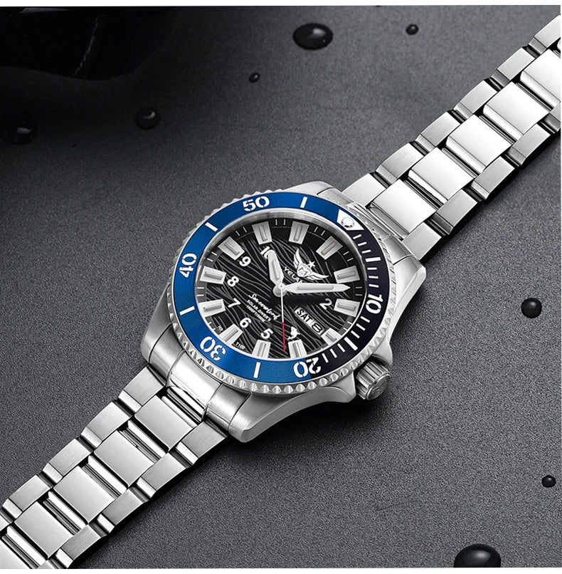 Yelang V1217 42mm Japan Eco-Drive Solar Watch Men's Watch 300M Diver Watch 30ATM Professional Waterproof Sapphire Luminous