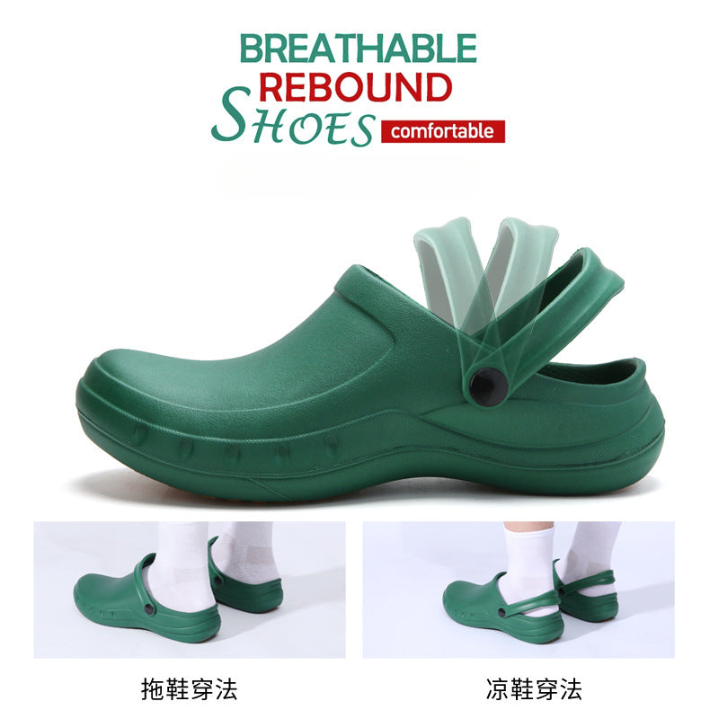 Lightweight Slip-resistant EVA Chef Shoes Sandals for Men - Ideal for Doctors Nurses Kitchen Restaurant Hospital Lab Settings