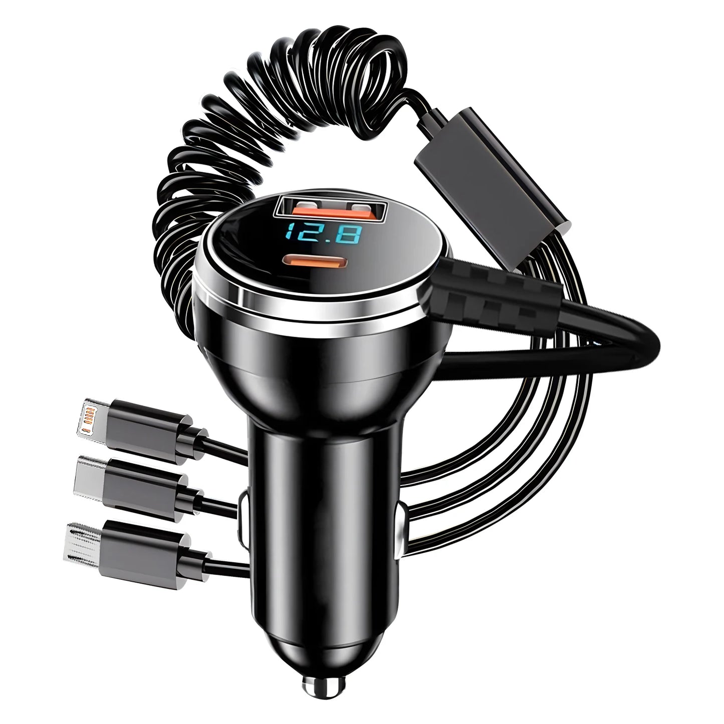 230W Car Charger 5 Ports Fast Charge PD QC3.0 USB C Car Phone Charger Type C Adapter in Car For iphone Samsung Huawei Xiaomi