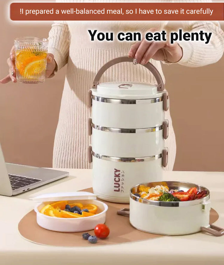 Stainless Steel Insulated Lunchbox Multi-Layer Bento Box Leakproof Lunchbox Insulated Lunch Container
