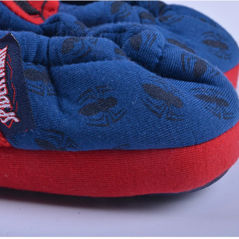 Unisex Adult & Children Indoor Home Slippers Heel Cotton Anti-Skid Floor Children's Shoes Breathable Cartoon Red Slippers Size 26-46