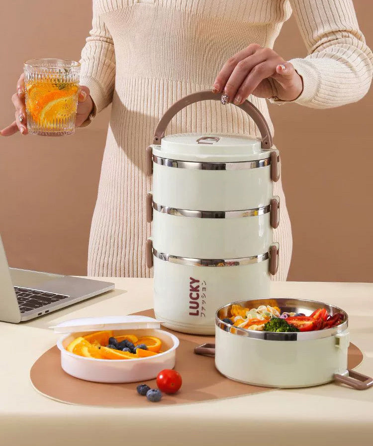 Stainless Steel Insulated Lunchbox Multi-Layer Bento Box Leakproof Lunchbox Insulated Lunch Container